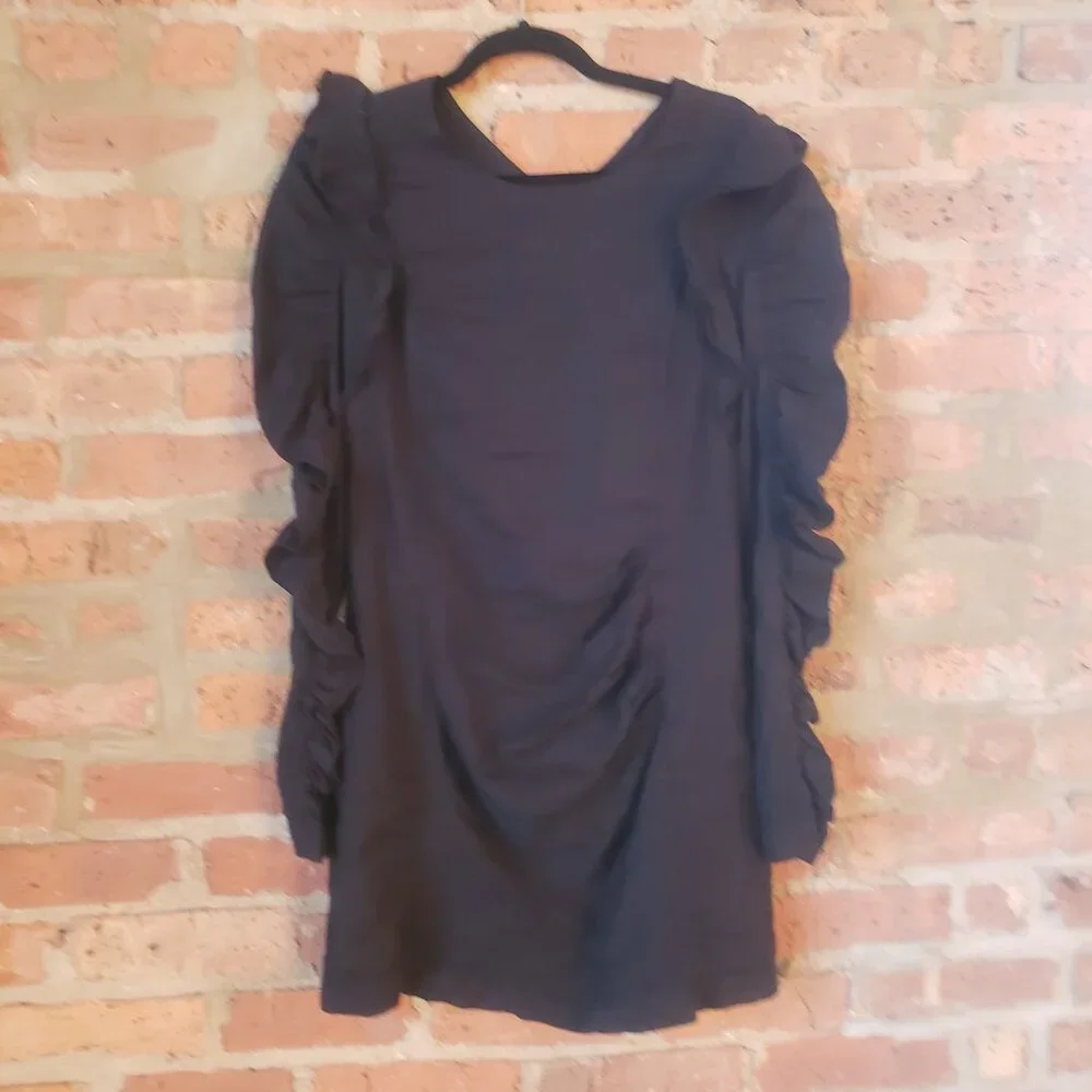 Audette Eclipse Mini Dress in Black - Picture 6 of 9